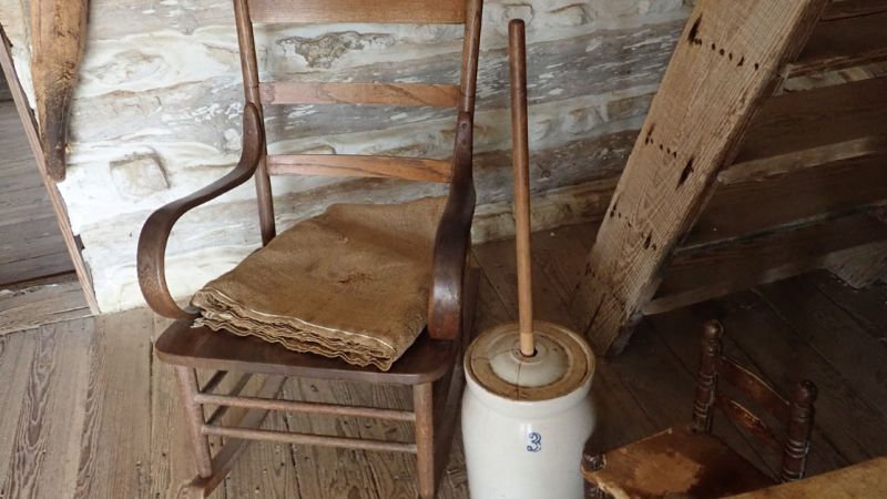An old-fashioned churn for churning butter on your homestead.